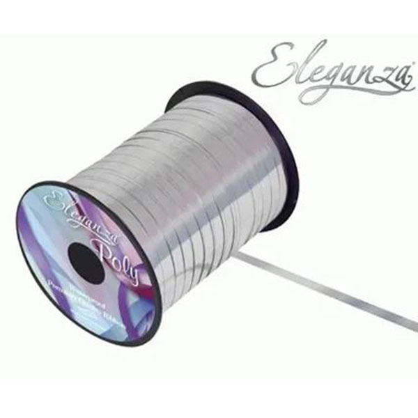 Eleganza Metallic Silver Curling Ribbons 250yds