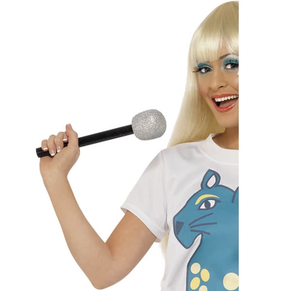 Silver Glitter Microphone