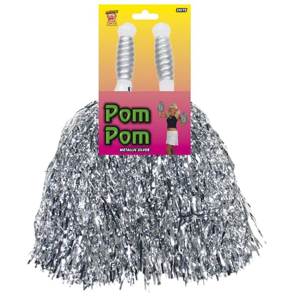 Silver Pom Poms