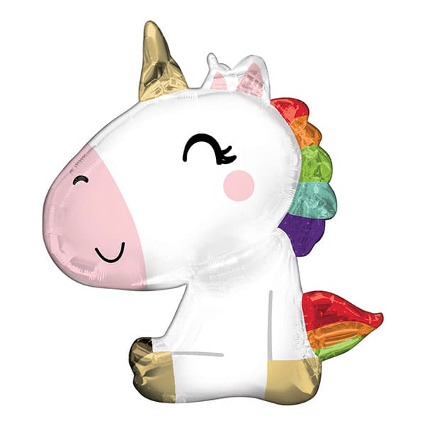 Sitting Unicorn Supershape Balloons