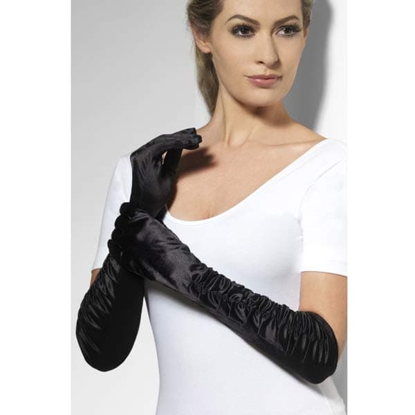 Long Black Temptress Gloves