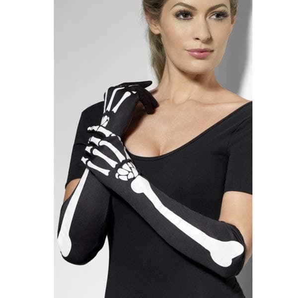 Long Skeleton Gloves