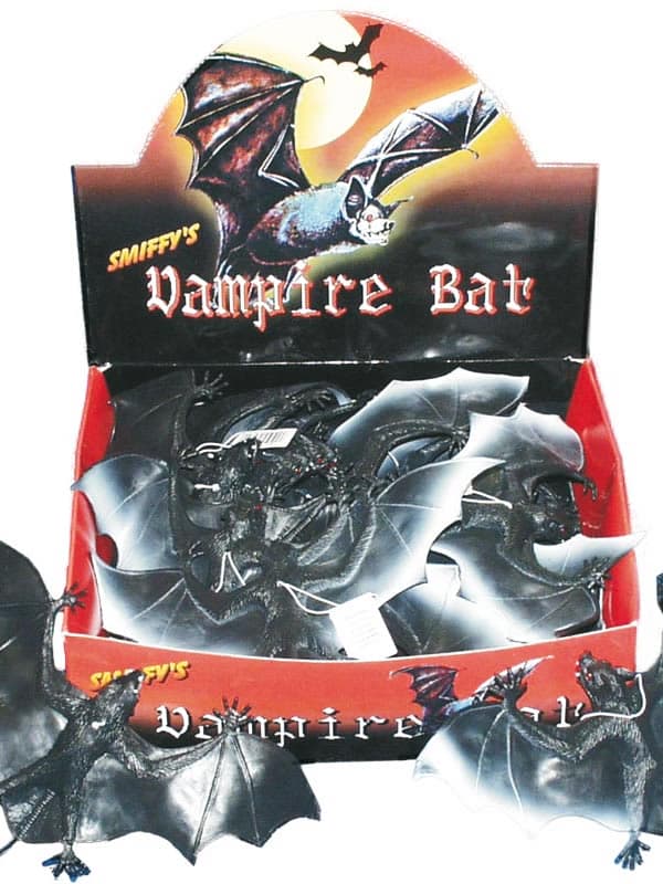 Large Vampire Bat Black PVC On Elastic x1