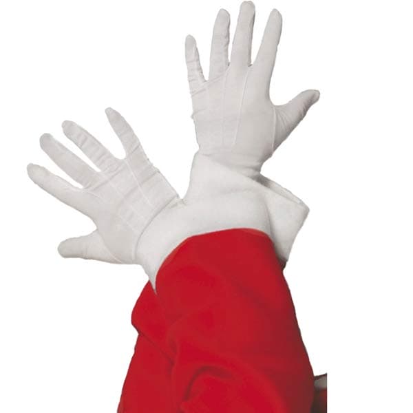 White Santa Gloves