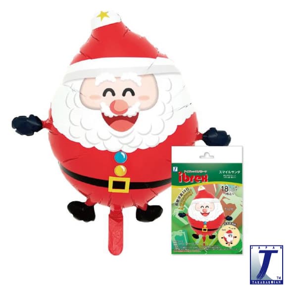 (image for) 18" Smiley Santa Shape Foil Balloons