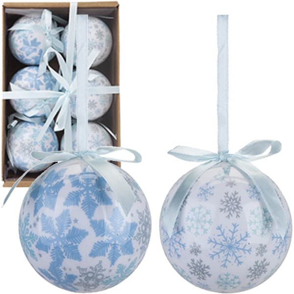 Snowflake Baubles 6 Pack
