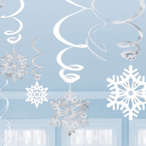 (image for) Snowflake Value Pack Swirl Decorations 12pk