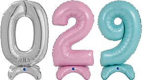 (image for) 25" Grabo StandUp Air Filled Number Balloons