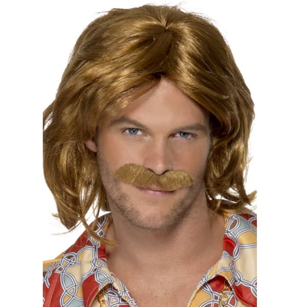 70s Super Trouper Wig and Moustache