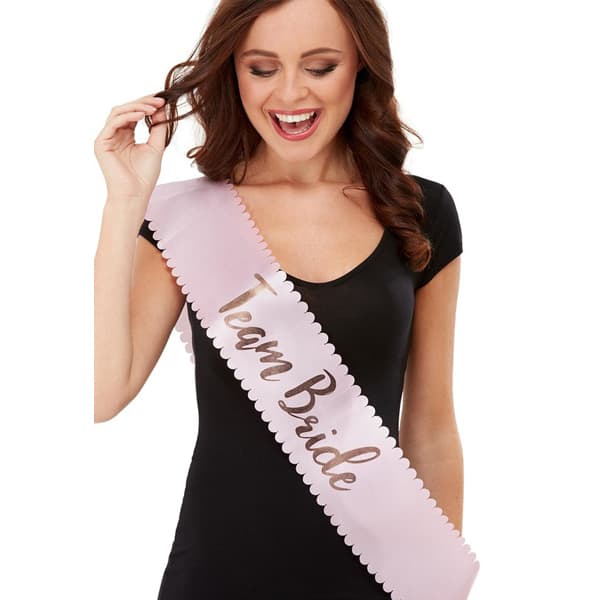 (image for) Team Bride Pink & Gold Sashes