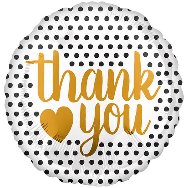 (image for) 18" Thank You Modern Dots Foil Balloons