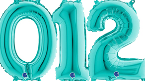 (image for) 14" Grabo Tiffany Air Fill Number Balloons