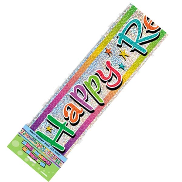Happy Retirement Prismatic Banner
