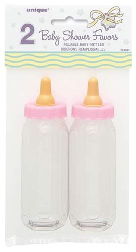 Pink Fillable Baby Bottles 2pk