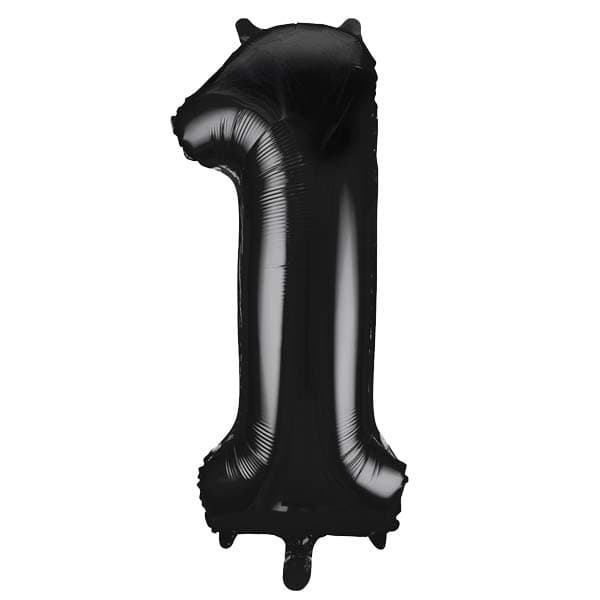 (image for) 34" Unique Black Number 1 Supershape Balloons