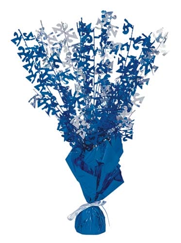 (image for) 21st Blue Glitz Foil Balloon Weight Centrepiece