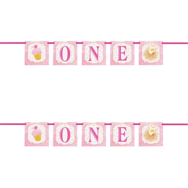 (image for) Gold And Pink Age One Banner