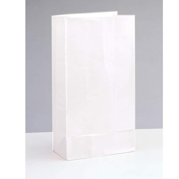 White Paper Party Bags 12pk