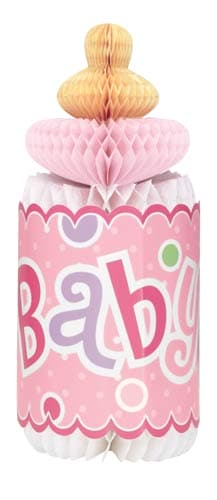 Pink Dots Bottle Honeycomb Centrepiece