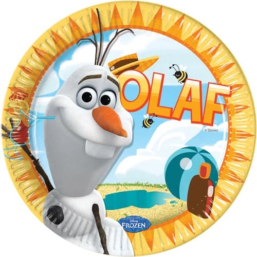 Summer Olaf 23cm Paper Plates x8