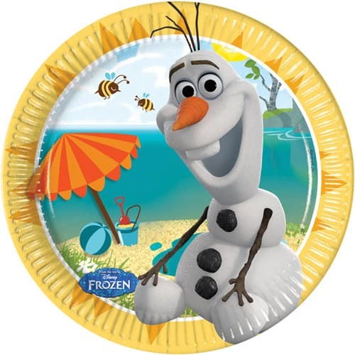 Summer Olaf 20cm Paper Plates x8