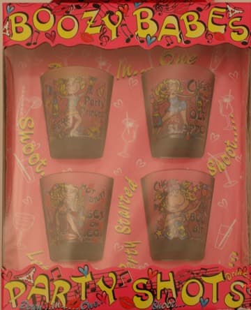 Boozy Babe Shot Glasses x4