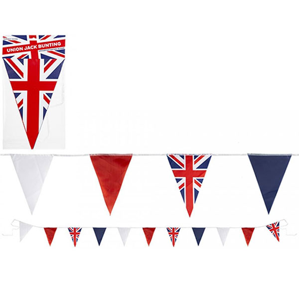 (image for) Union Jack Rayon Triangular Bunting 20ft