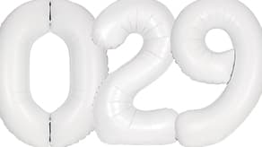 (image for) Matte White Number Balloons