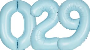 (image for) Pastel Matte Blue Number Balloons