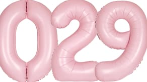 (image for) Pastel Matte Pink Number Balloons