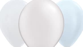 (image for) White Solid Latex Balloons
