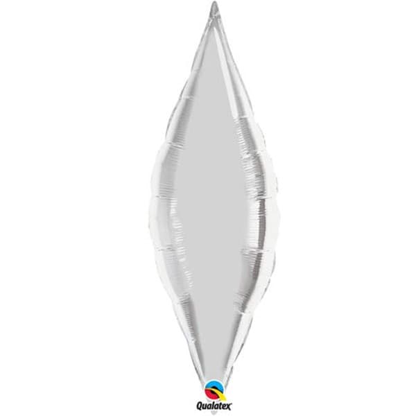 38" Silver Taper Foil Balloon