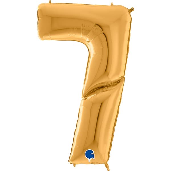 64" Grabo Gold Number 7 Shape Balloons