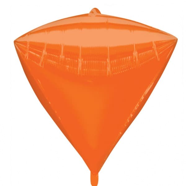 (image for) Orange Colour Diamondz Foil Balloons 3pk