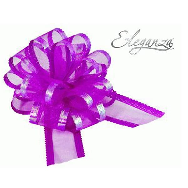 Fuchsia Organza Pull Bows 10pk
