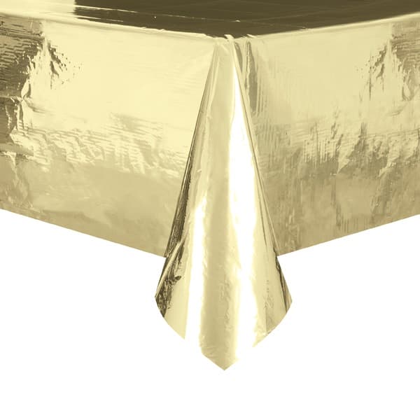 Metallic Gold Plastic Tablecover