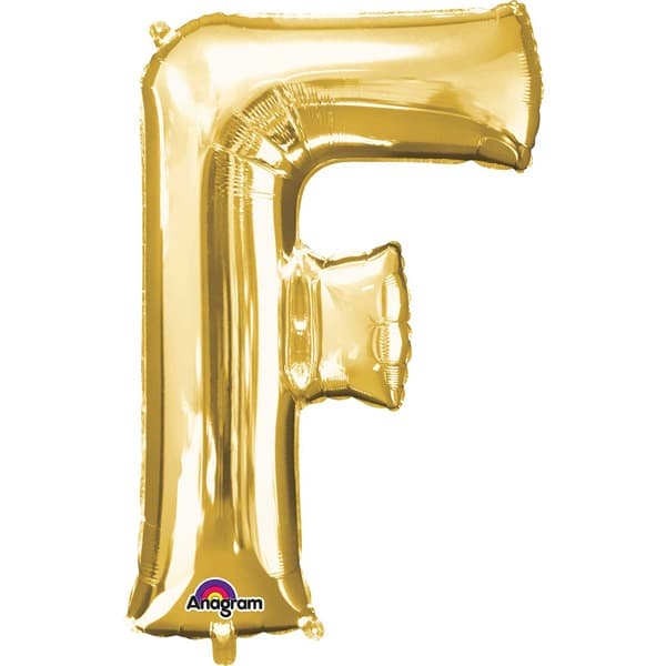 Anagram Gold Letter F Shape Balloons