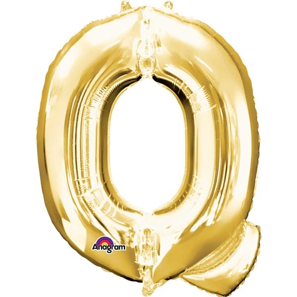 Anagram Gold Letter Q Shape Balloons