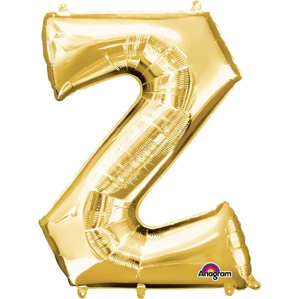 Anagram Gold Letter Z Shape Balloons