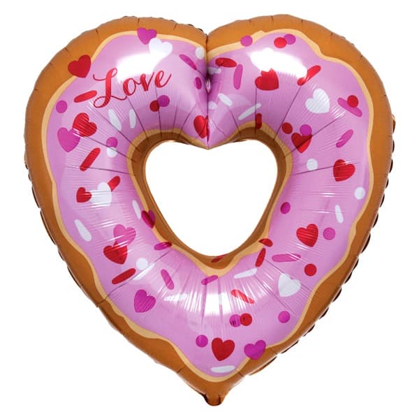 Open Heart Donut Supershape Balloons
