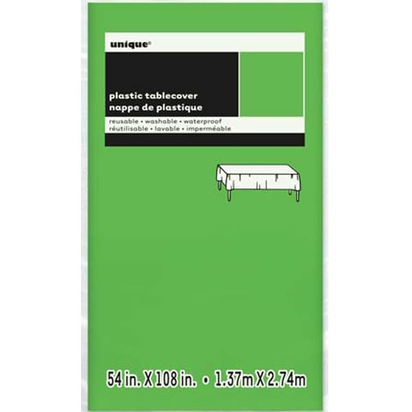 Lime Green Rectangle Plastic Tablecover