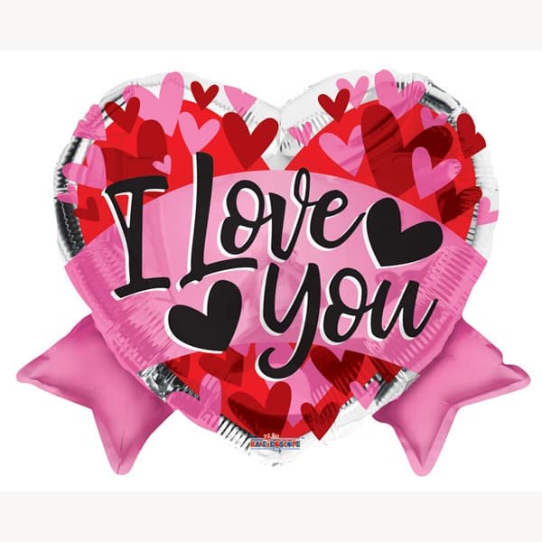 18" I Love You Bow Foil Balloons