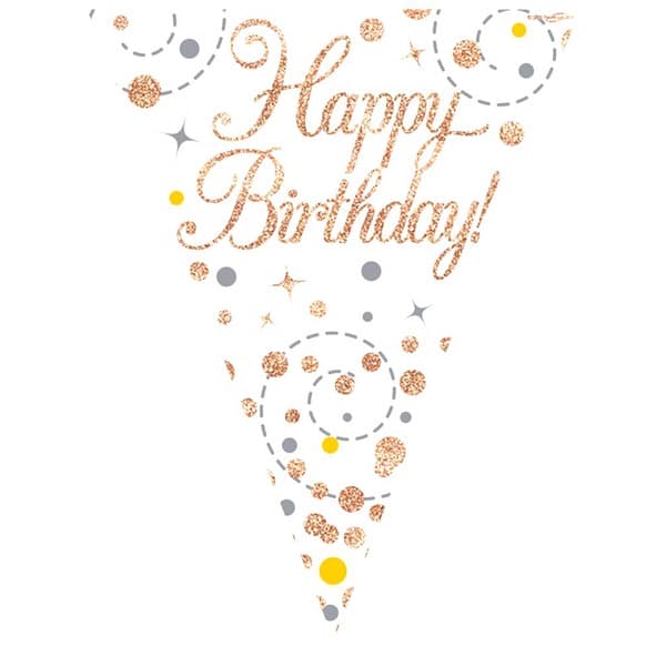 (image for) Happy Birthday Sparkling Fizz Party Bunting