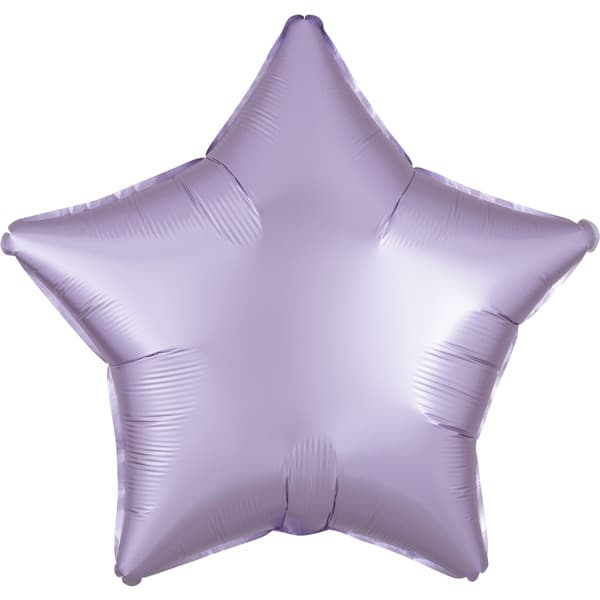 18" Satin Luxe Pastel Lilac Star Foil Balloons