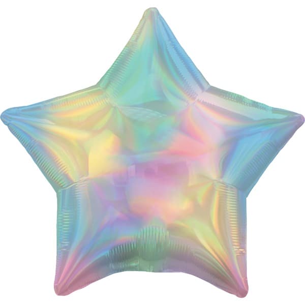 (image for) 19" Pastel Rainbow Star Foil Balloons