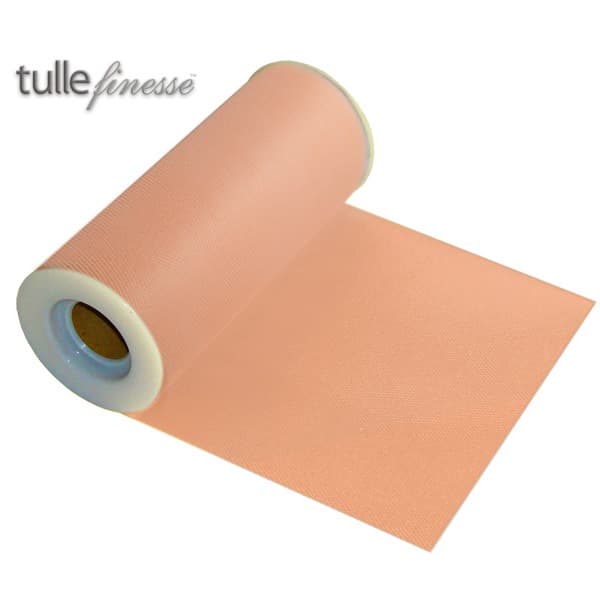 Peach Tulle 6" X 25Y