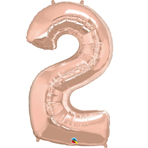 Qualatex Rose Gold Number 2 Supershape Balloons