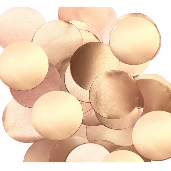 (image for) 23mm Metallic Pearl Rose Gold Circular Confetti 14g