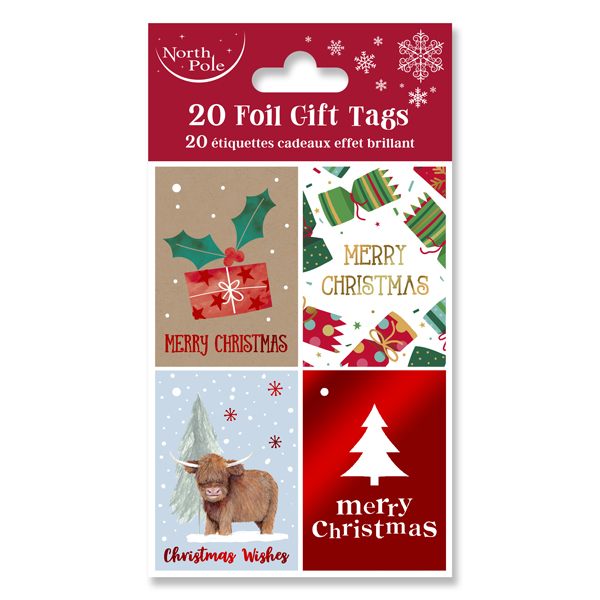 (image for) Contemporary Christmas Gift Tags 20pk