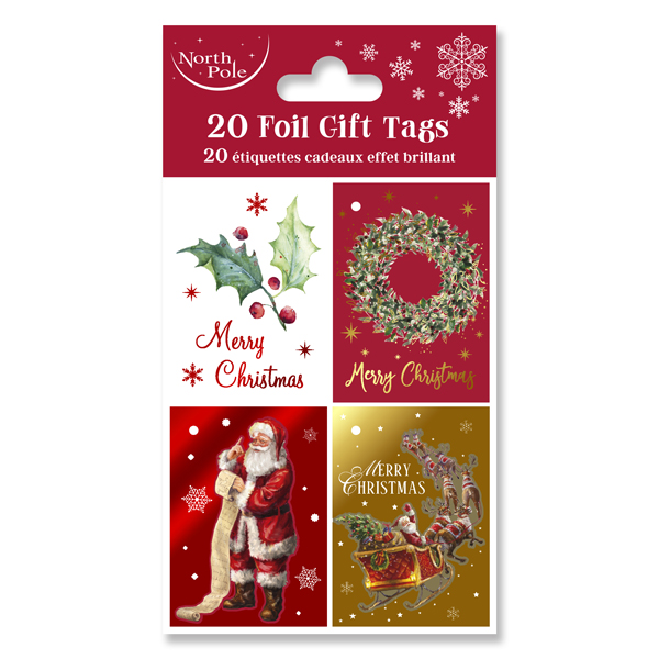 (image for) Traditional Christmas Gift Tags 20pk